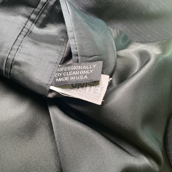 Vintage Givenchy Monsieur Blazer 40R Wool Navy Blue Pinstripe USA Sport Coat - Picture 10 of 14